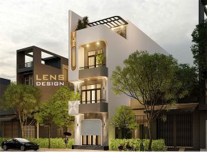 mẫu thiết kế nhà phố 4 tầng hiện đại