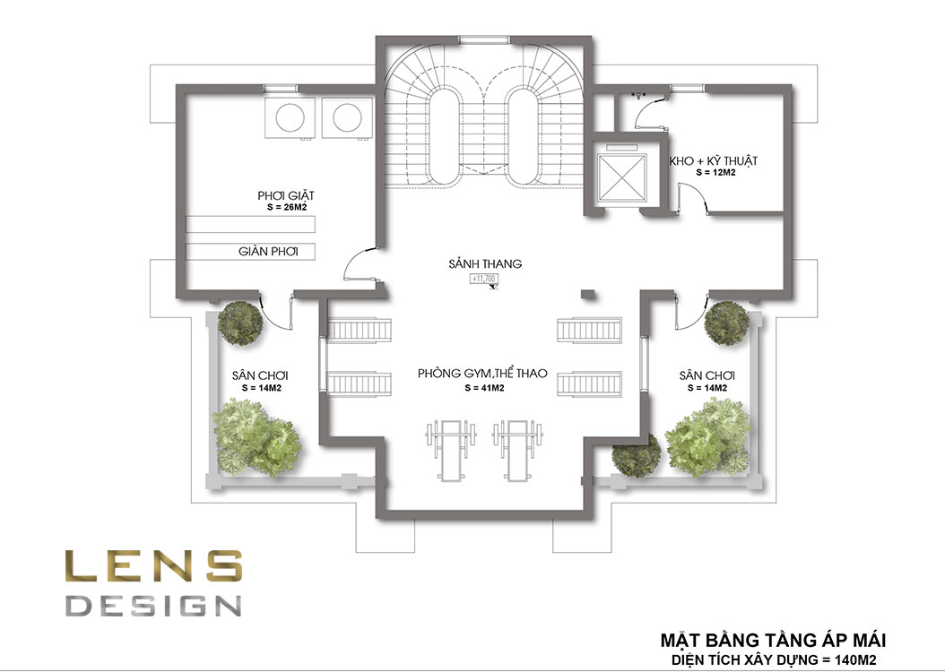 Thiết kế biệt thự lâu đài 3 tầng Pháp đẹp ở Châu Quỳ - ảnh 21