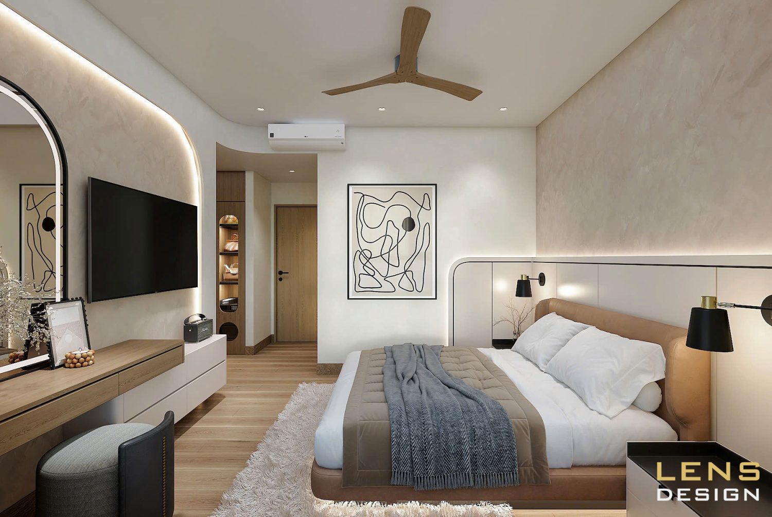 Thiết kế nội thất chung cư hiện đại, 3 phòng ngủ ở Hà Nội - Ảnh 13