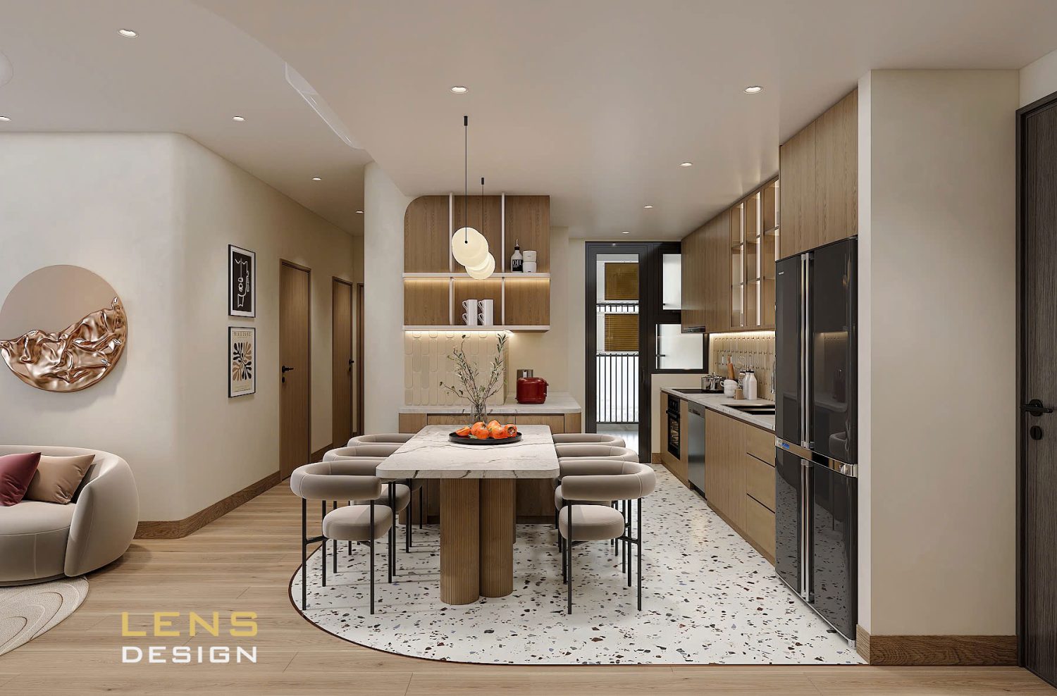 Thiết kế nội thất chung cư hiện đại, 3 phòng ngủ ở Hà Nội - Ảnh 6