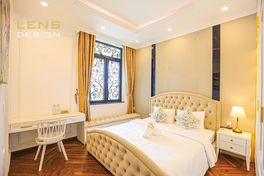 thiết kế nội thất phòng ngủ phong cách tân cổ điển