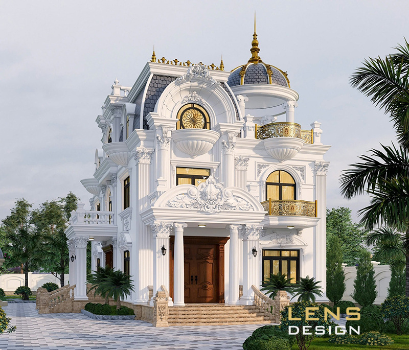 thiết kế biệt thự pháp tân cổ điển