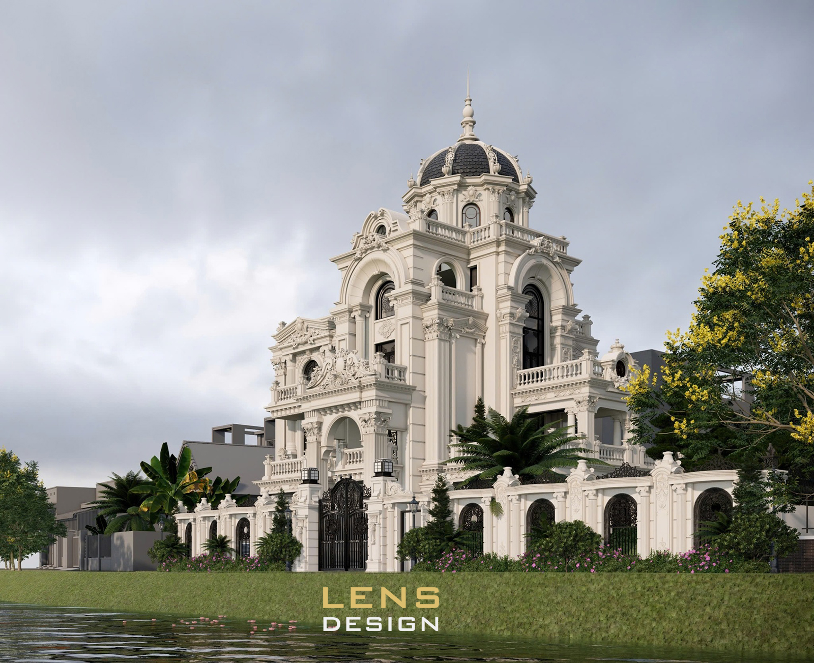 Thiết kế lâu đài kiến trúc pháp ở Ninh Bình - Ảnh 1