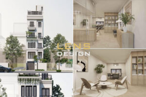 Mẫu thiết kế nhà ở kết hợp làm văn phòng 5 tầng