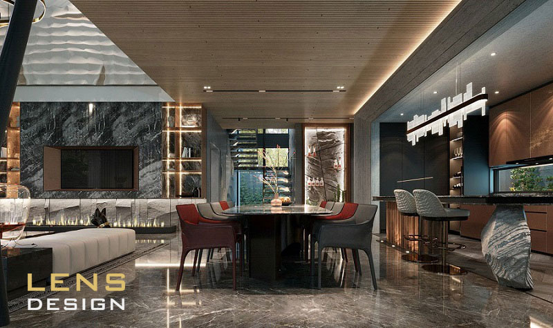Thiết kế biệt thự 3 tầng hiện đại 2 mặt tiền - ảnh 5