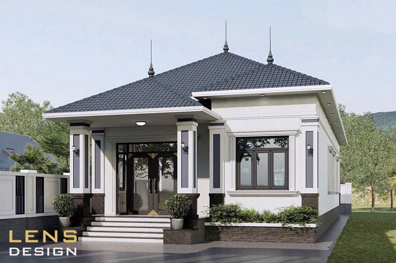nhà mái nhật 1 tầng hiện đại