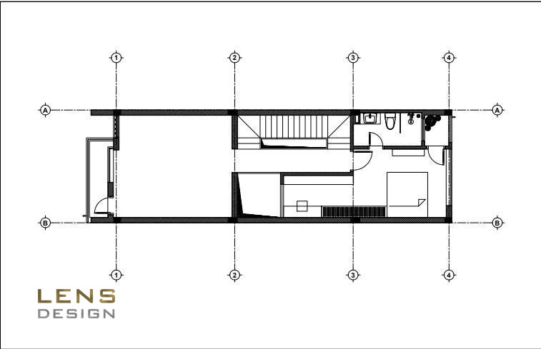 mẫu nhà phố 3 tầng 1 tum hiện đại mặt tiền 4m - ảnh 5