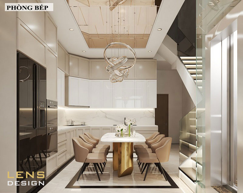 mẫu nhà phố 3 tầng tân cổ điển đẹp - ảnh 9