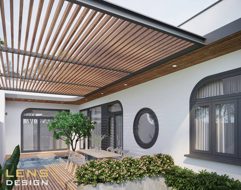 thiét kế nhà cấp 4 hình chữ L đẹp, hiện đại - ảnh 5