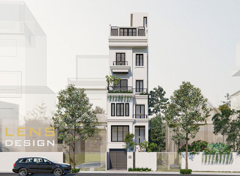 mẫu nhà ở kết hợp làm văn phòng 5 tầng hiện đại - ảnh 3