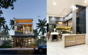 Thiết kế nhà phố 2 tầng hiện đại, mặt tiền 6m ở Thanh Hoá