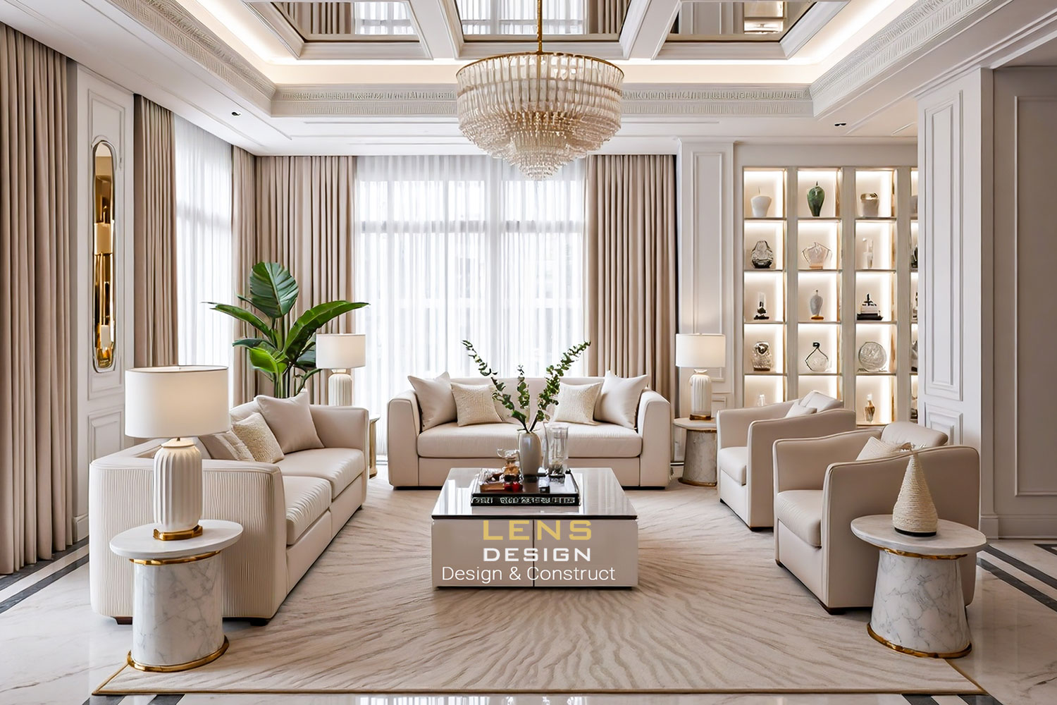 Thiết kế nội thất biệt thự hiện đại phong cách tân cổ điển ở quận 2 - ảnh 2