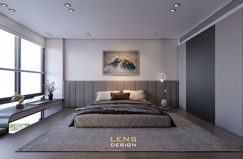 thiết kế nội thật phòng ngủ biệt thự hiện đại - ảnh 1