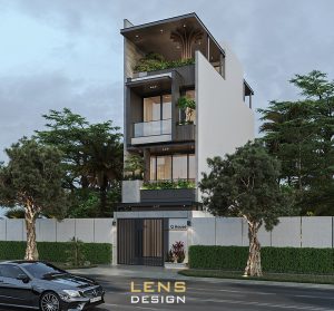 Mẫu thiết kế nhà phố 3 tầng 1 tum hiện đại, diện tích 5x17m