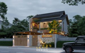 mẫu nhà 2 tầng hiện đại mang đậm dấu ấn xưa - ảnh 2