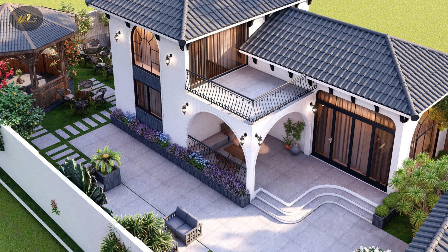 Thiết kế nhà vườn mái Nhật 1 tầng đẹp, xanh mát _ ảnh 4