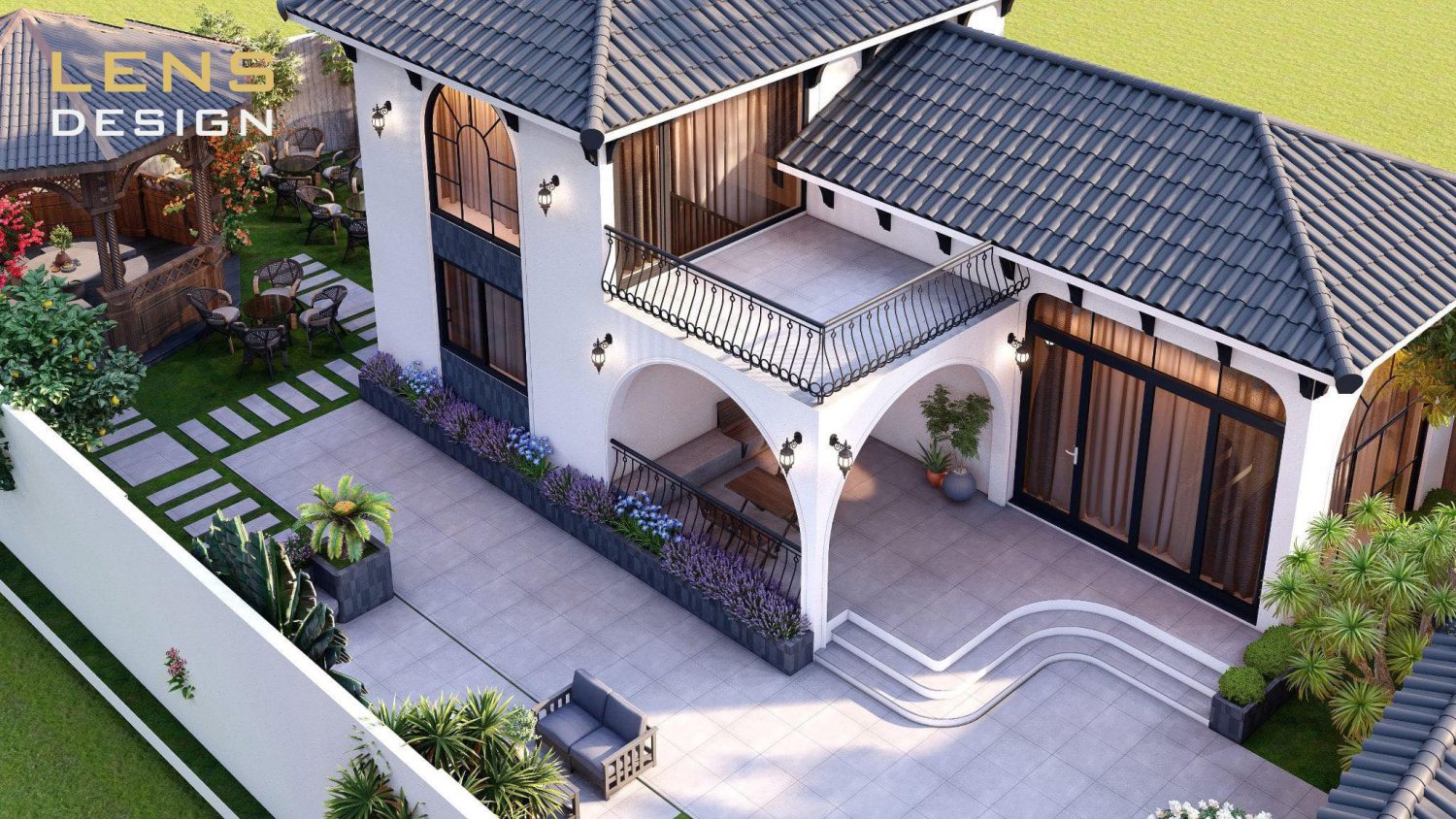Thiết kế nhà vườn mái Nhật 1 tầng đẹp, xanh mát _ ảnh 5