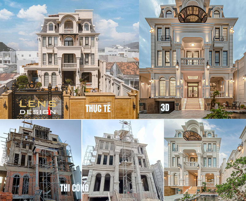 thiết kế và thi công trọn gói biệt thự tân cổ điển ở diễn châu nghệ an