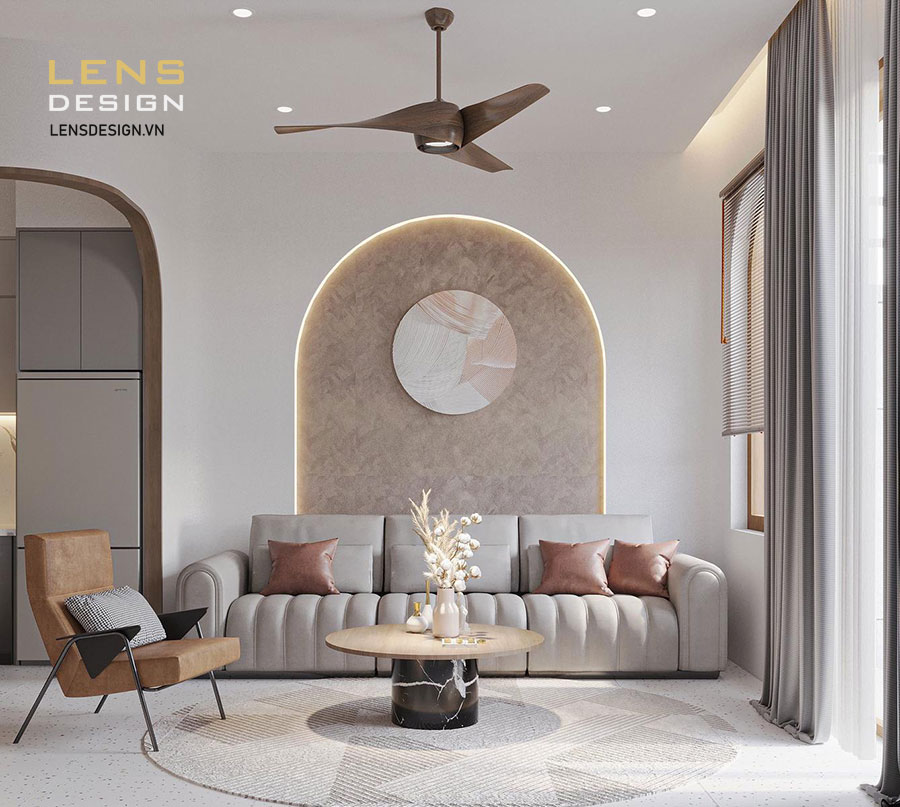 Thiết kế nhà phố 2 tầng hiện đại, tối giản ở Yên Thành, Nghệ An - ảnh 3