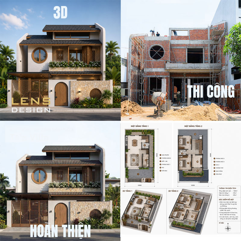 Thiết kế và thi công Villa Ms Trang - Đường Bằng Lăng - TP Vinh
