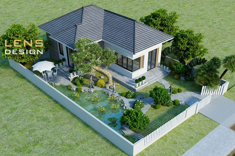 mẫu nhà có sân vườn đẹp tại cửa lò - ảnh 2
