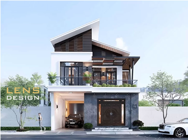 mẫu nhà mái lệch hiện đại - ảnh 3