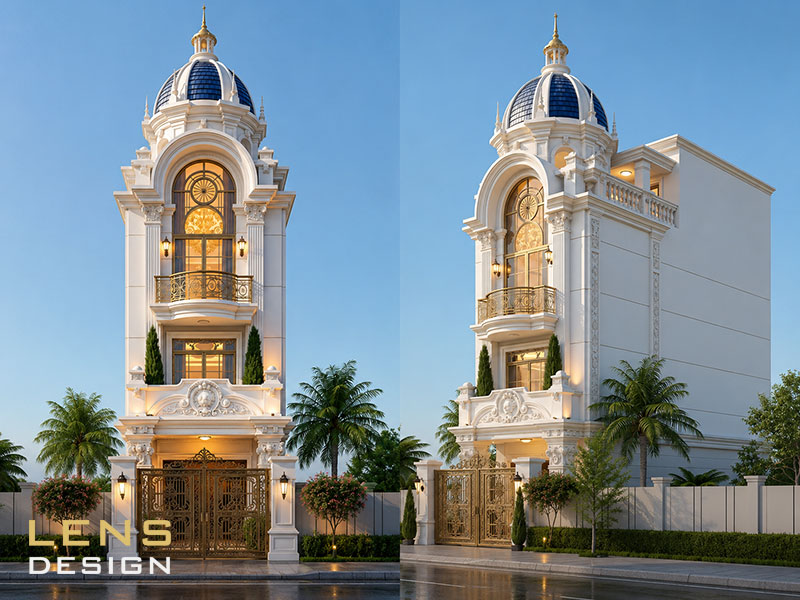 mẫu nhà phố tân cổ điển - ảnh 1