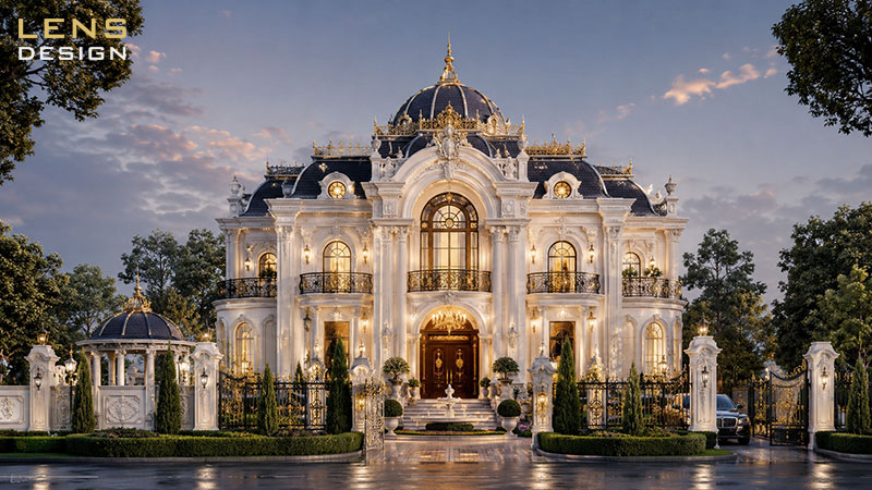 thiết kế biệt thự tân cổ điển ở nghệ an