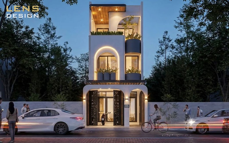 thiết kế nhà phố hiện đại ở nghệ an