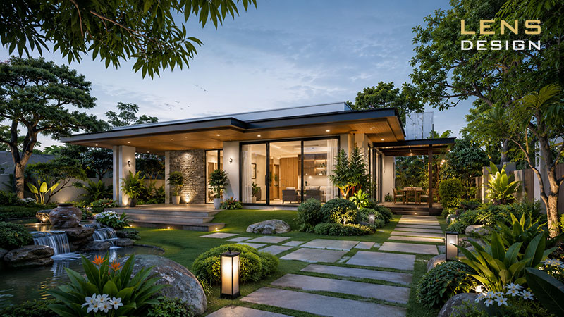 thiết kế nhà vườn hiện đại ở nghệ an
