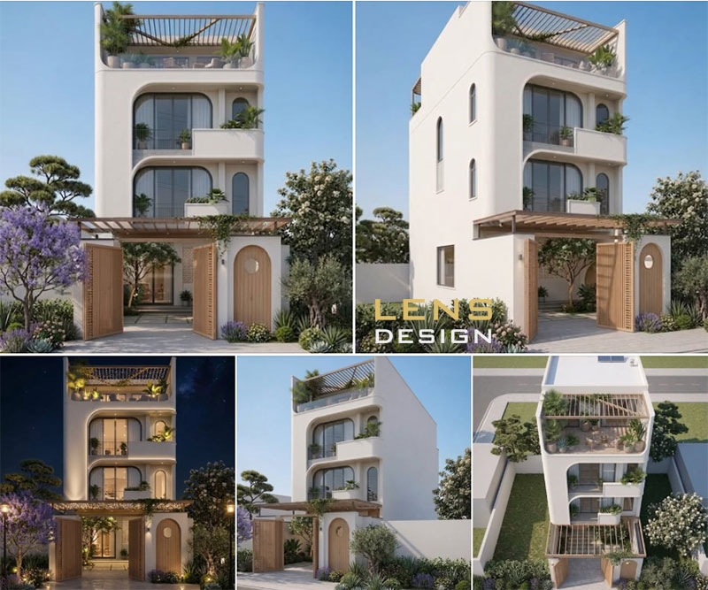 Thiết kế nhà phố 3 tầng - Anh chị Hoàng Lan - Tân Kỳ
