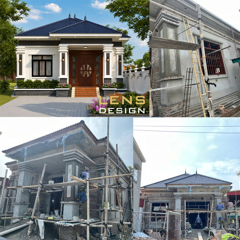 Thiết kế thi công trọn gói nhà vườn mái Nhật - Anh chị Minh Thư